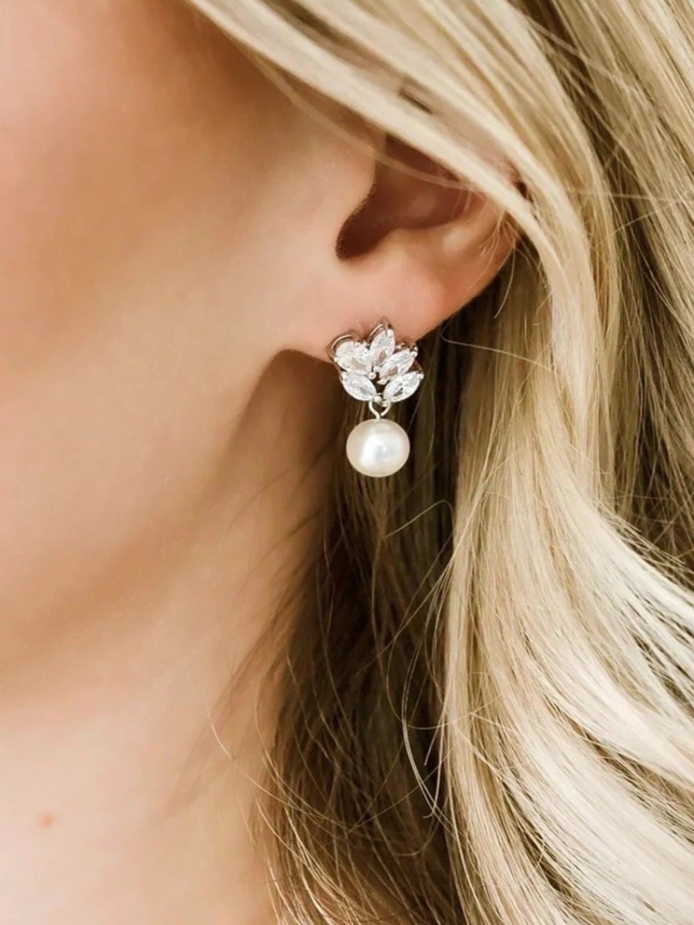 UNTAMED PETALS Poise Pearl Drop Earrings